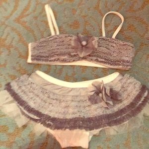 Two piece is a Bella and Chloe bathing suit